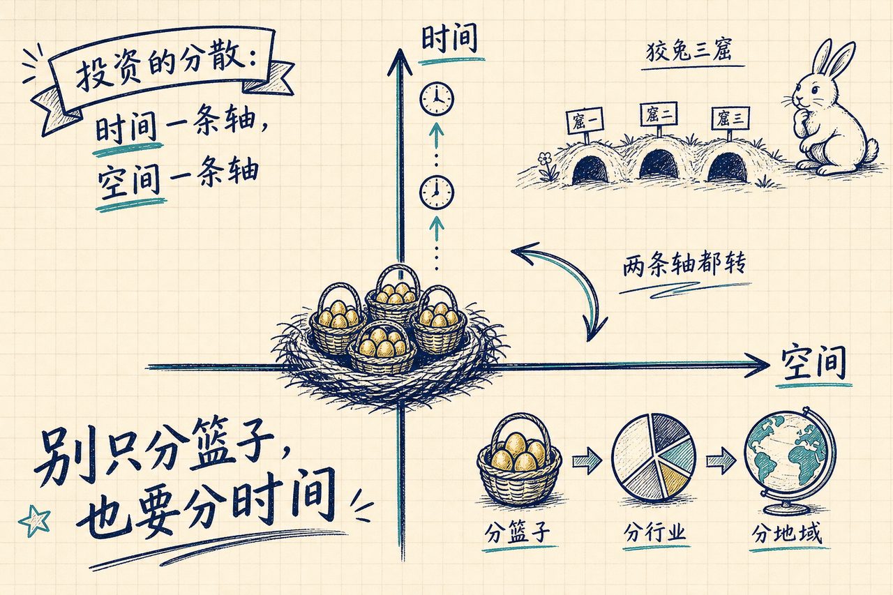 封面:投资的分散 · 时间一条轴,空间一条轴