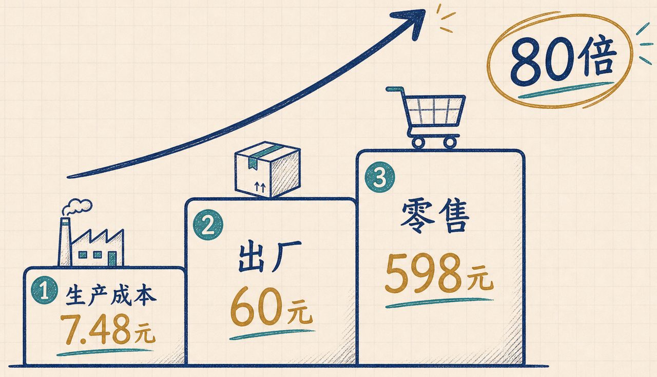 价格链：7.48 → 598
